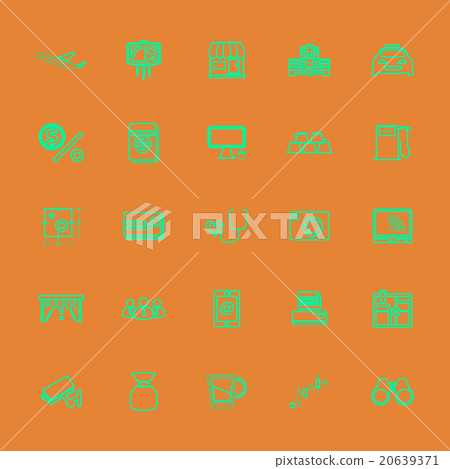 Application line green color icons Application line green color icons 20639371