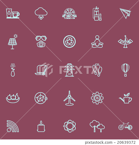 Clean concept line blue color icons Clean concept line blue color icons 20639372