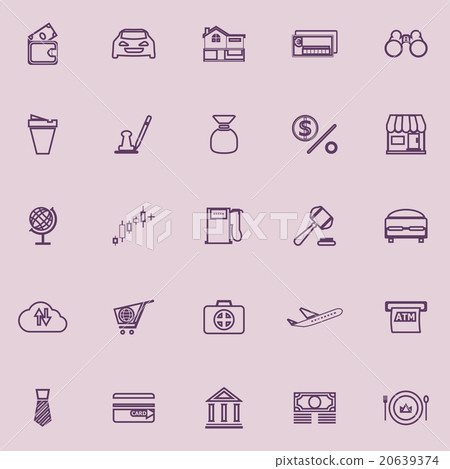 E wallet line icons purple color E wallet line icons purple color 20639374