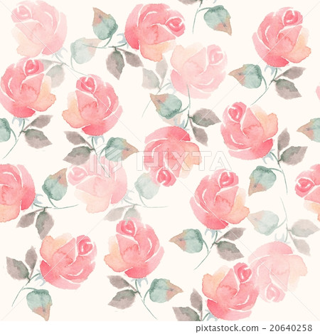 Background with beautiful roses. Seamless pattern  20640258