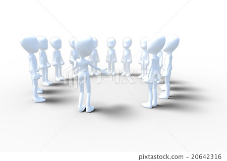 Business meeting image perming3DCG Illustration material 20642316