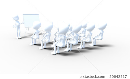 Business meeting image perming3DCG Illustration material 20642317