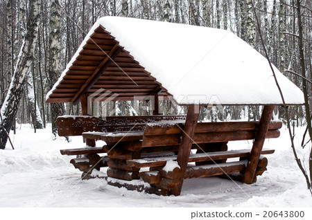 Alcove covered with snow Alcove covered with snow 20643800