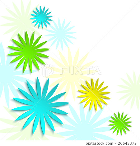 Paper floral spring and summer background. 3d Paper floral spring and summer background. 3d 20645372