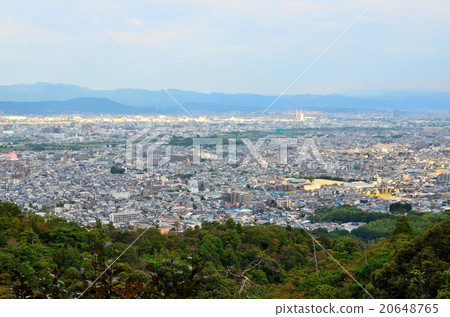 Kyoto city landscape seen from Matsuozan Observatory 20648765