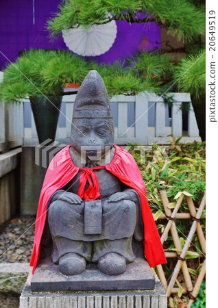 Tokyo sightseeing spot · Sanno Hakaba Shrine God monkey image beside Worship Hall (Male monkey) · Vertical position 20649519
