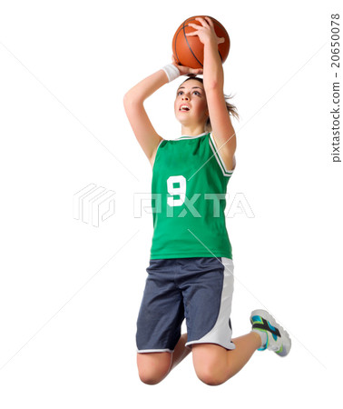Young girl basketball player 20650078