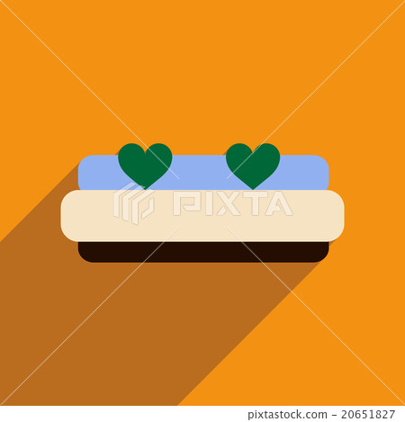 Flat web icon with long shadow bed Flat web icon with long shadow bed 20651827