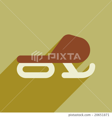 Flat web icon with long shadow Snowmobile Flat web icon with long shadow Snowmobile 20651871