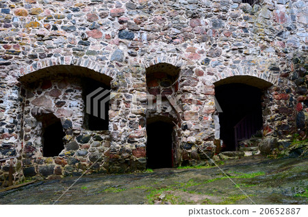 stone wall of a medieval castle stone wall of a medieval castle 20652887