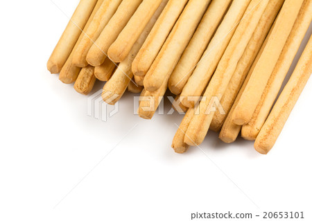 bread sticks on white background 20653101