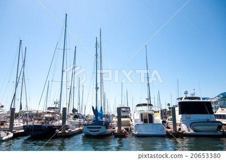 Boats on Water at Marina Del Ray in California Boats on Water at Marina Del Ray in California 20653380