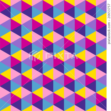 Abstract geometric cube seamless pattern. Vector 20653757