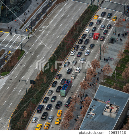 Traffic jam in New York City road 20655518