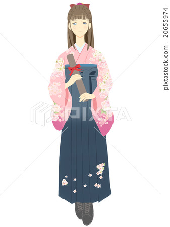 Graduation ceremony ornate hakama (front) 20655974