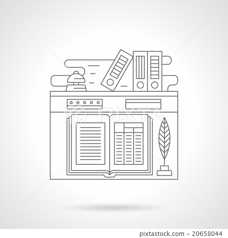 Guest book detail line vector icon 20658044
