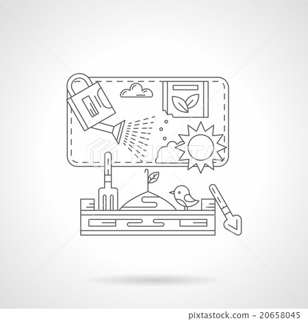 Plant cultivation detail line vector icon Plant cultivation detail line vector icon 20658045
