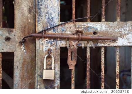 Old door and lock. Old door and lock. 20658728