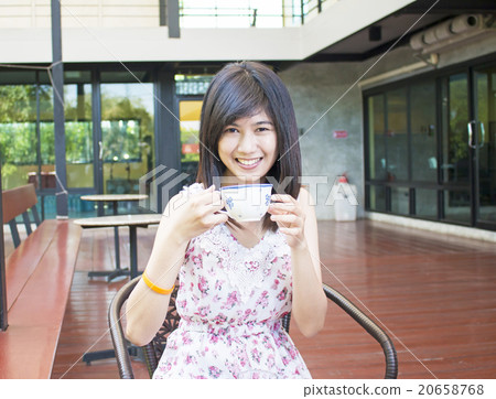 Girl and tea Girl and tea 20658768