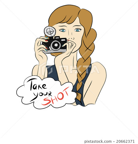 Photographer girl with camera Photographer girl with camera 20662371