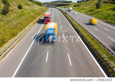 traffic on a highway traffic on a highway 20662425