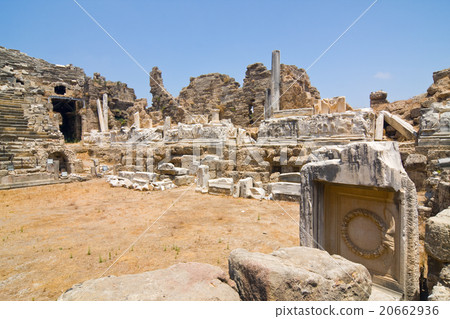 Old ruins in Side, Turkey Old ruins in Side, Turkey 20662936
