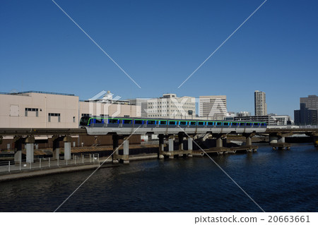 東京單軌列車沿著京濱運河 東京單軌列車沿著京濱運河 20663661
