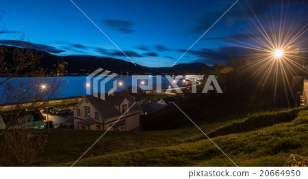night cityscape of Egilsstadir city,Iceland night cityscape of Egilsstadir city,Iceland 20664950