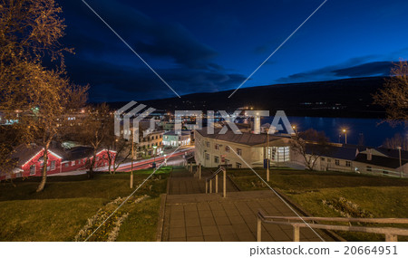 night cityscape of Egilsstadir city,Iceland night cityscape of Egilsstadir city,Iceland 20664951