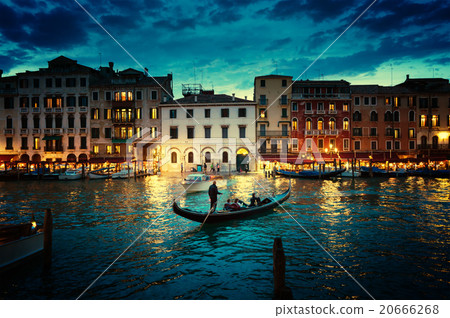Grand Canal in sunset time, Venice, Italy Grand Canal in sunset time, Venice, Italy 20666268