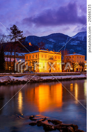 Spa resort Bad Ischl Austria at sunset Spa resort Bad Ischl Austria at sunset 20666335