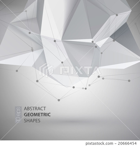 Low polygon geometry shape. Vector illustration 20666454