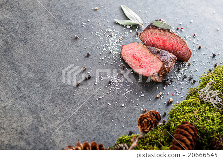 deer or venison steak with ingredients  20666545