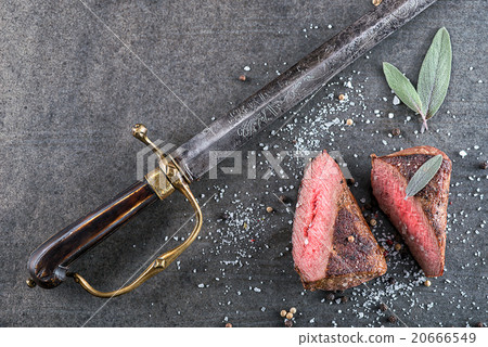 deer or venison steak with ingredients, saber deer or venison steak with ingredients, saber 20666549