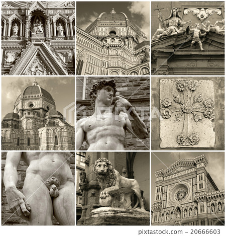 Travel photo collage of Florence, Italy. 20666603