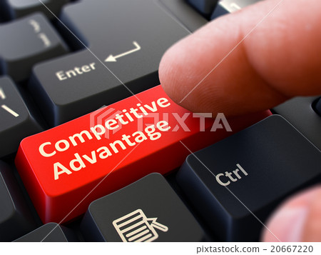 Competitive Advantage - Concept on Red Keyboard 20667220