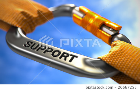 Support on Chrome Carabine with a Orange Ropes. 20667253