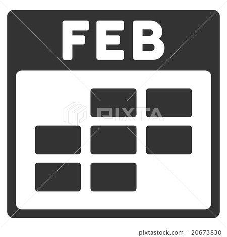 February Flat Icon February Flat Icon 20673830
