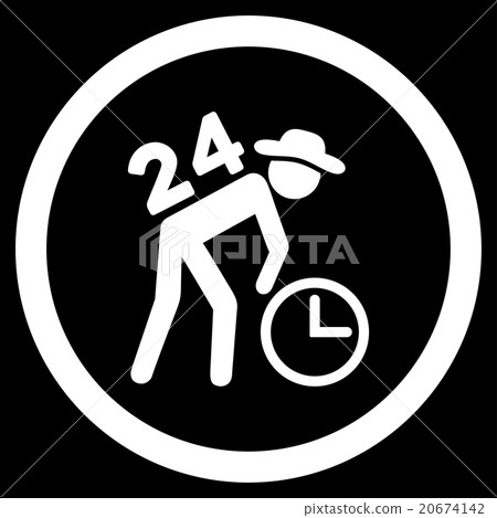 Around The Clock Work Icon Around The Clock Work Icon 20674142