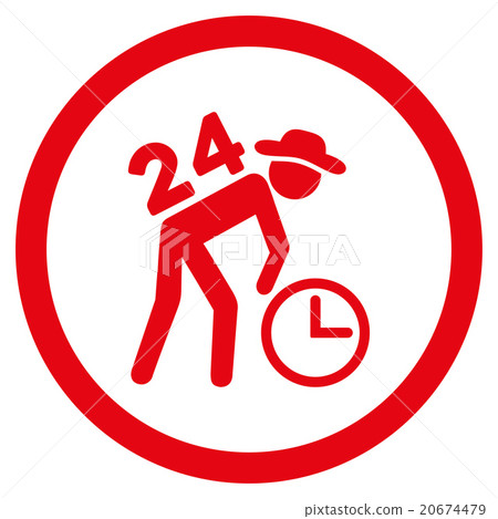 Around The Clock Work Icon Around The Clock Work Icon 20674479