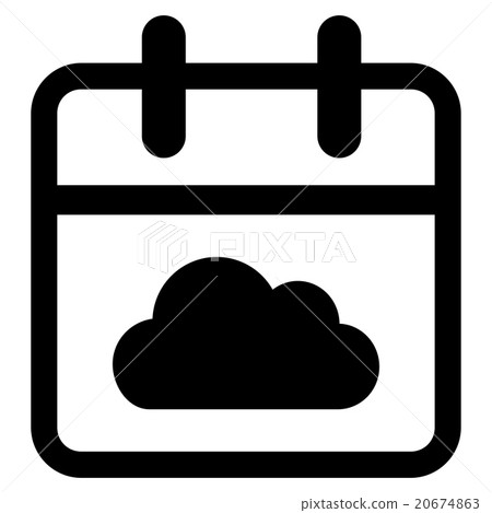 Cloudy Date Icon 20674863