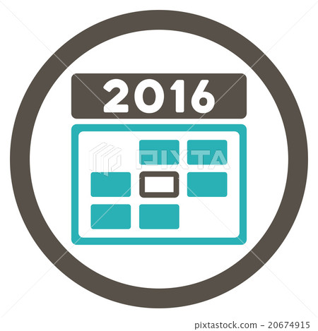 2016 Date Icon - Stock Illustration [20674915] - PIXTA