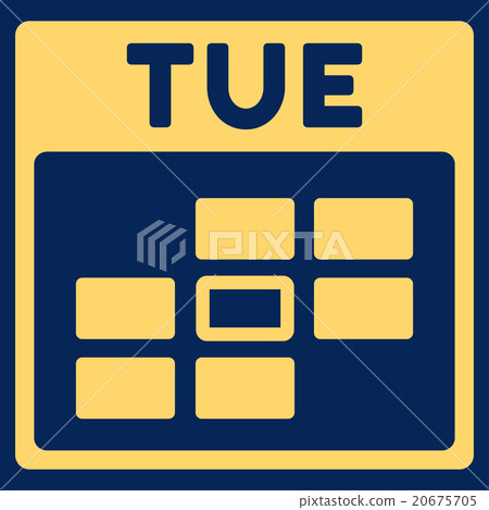 Tuesday Flat Icon - Stock Illustration [20675705] - PIXTA
