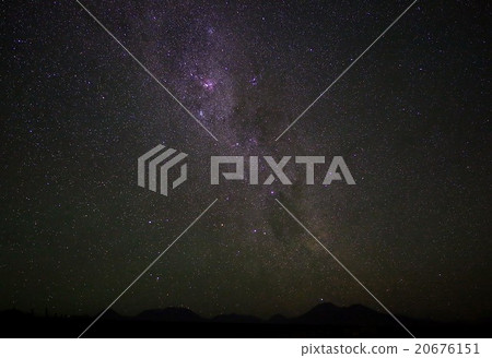 Andean Mountains and the Milky Way viewed from the Atacama Highland in the Southern Hemisphere South America Chile Andean Mountains and the Milky Way viewed from the Atacama Highland in the Southern Hemisphere South America Chile 20676151