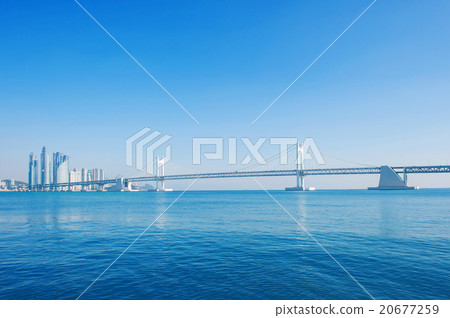 Gwangan bridge and Haeundae in Busan,Korea 20677259