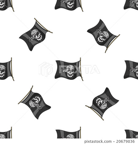 Hand drawn pirate seamless pattern - Stock Illustration [20679836] - PIXTA