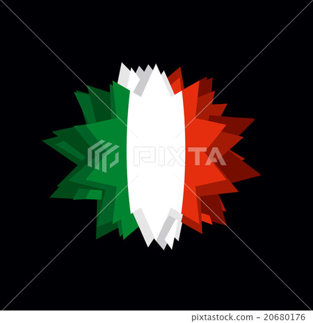 Flag Italy Pointed star. Abstract flag 20680176
