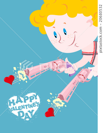 Valentine. Happy Valentines day. Cupid and Colt. 20680532