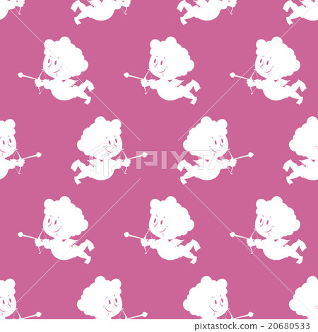 Cupid background. Seamless pattern cute Angel Cupid background. Seamless pattern cute Angel 20680533