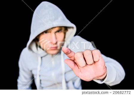 Man in hood jacket Man in hood jacket 20682772